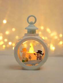 圣诞装饰灯，圣诞老人，雪人灯笼，圣诞装饰品，室内外装饰灯，干电池供电 - 彩色 - 查看 13