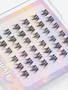 36pcs Flower Lashes Clusters C-Curl Fluffy Individual Lashes , DIY Lash Extension With 6-7mm Individual Lashes Invisible Band Lash Cluster Eyelash Natural Looking Lash Extensions For Beginners