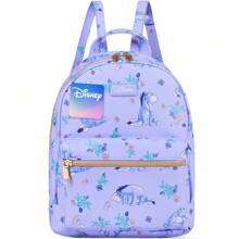 Disney Stitch Backpack Faux Leather Rucksack Fashion Mini Daypack Shoulder Bag Purse Eeyore Gift - Purple - View 1