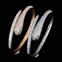 1 Pieza Brazalete De Lujo Con Diseño De Cabeza De Leopardo Doble Estilo Europeo Y Americano Con Decoración De Circonita Cúbica, Adecuado Para Bodas, Fiestas Y Como Regalo - pulsera - Ver 7