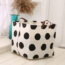 1pc Fabric Storage Box, Household Dirty Clothes Laundry Basket, Foldable Toy Storage Bin