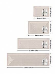 1 pieza Alfombra de pasillo vintage, alfombra de área, material de mezcla de lana, engrosada, a rayas, minimalista, generosa, cómoda y suave de estilo casual, lavable a máquina, plegable, adecuada para cocina, baño, comedor, pasillo, fiesta, reunión, Año Nuevo, todas las estaciones, decoración de patio, decoración del hogar, decoración de habitación, decoración de festivales