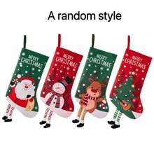 1 pièce - Décoration de fête de Noël Père Noël Bonhomme de neige Renne Petites chaussettes vintage Ornements à suspendre pour sapin de Noël Bas de Noël Sacs cadeaux Sacs à bonbons Fournitures pour célébration des fêtes, Décorations de Noël Décoration de chambre hivernale