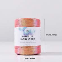 1mm Iridescent Metallic Thread - 550m/1804.46ft Spool, Suitable For DIY Crochet, Lace And Home Decor | Options: Burgundy, Pink, Yellow, Bags, Christmas Decorations, Yarn - Multicolor - View 5