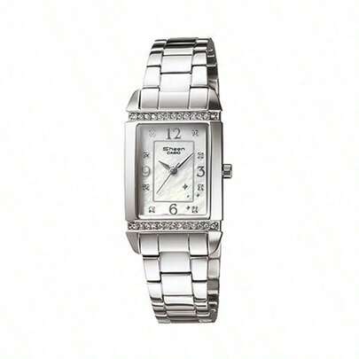  Đồng hồ Casio Sheen chống nước màu bạc/đen mặt số nhiều màu Unisex -SHN-4016D-1ADS