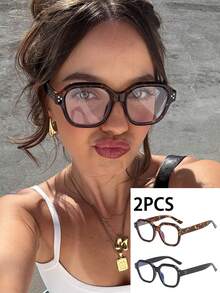 2pcs (black and Leopard Print)