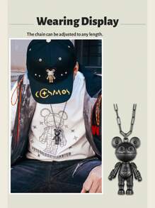 Cosmos NCosmos Bear Vintage Neutral Pendant Necklace Copper Gun Black/Antique Silver/White 3-Color Optional Fashion Daily Birthday Gift