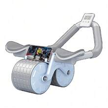 Abdominal Wheel Automatic Rebound Elbow Support Anti-Slip Fitness Roller Train - Baby Blue - View 3