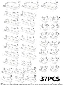 1/4/5/6/7/11/18/25/37 Hộp đựng đồ trong suốt dạng ngăn kéo, Hộp đựng đồ trang điểm, Hộp đựng đồ phân loại kiểu ngăn kéo, Hộp đựng đồ để bàn, Tiện lợi để đựng mặt nạ, son môi, nước hoa, cọ trang điểm, phấn mắt, sản phẩm chăm sóc da, dụng cụ nhà bếp, đồ ăn nhẹ, văn phòng phẩm, trang trí phòng ngủ, trang trí nhà cửa, trang trí phòng tắm, hộp đựng đồ trang điểm, trang trí phòng. - Nhiều màu - Xem 21