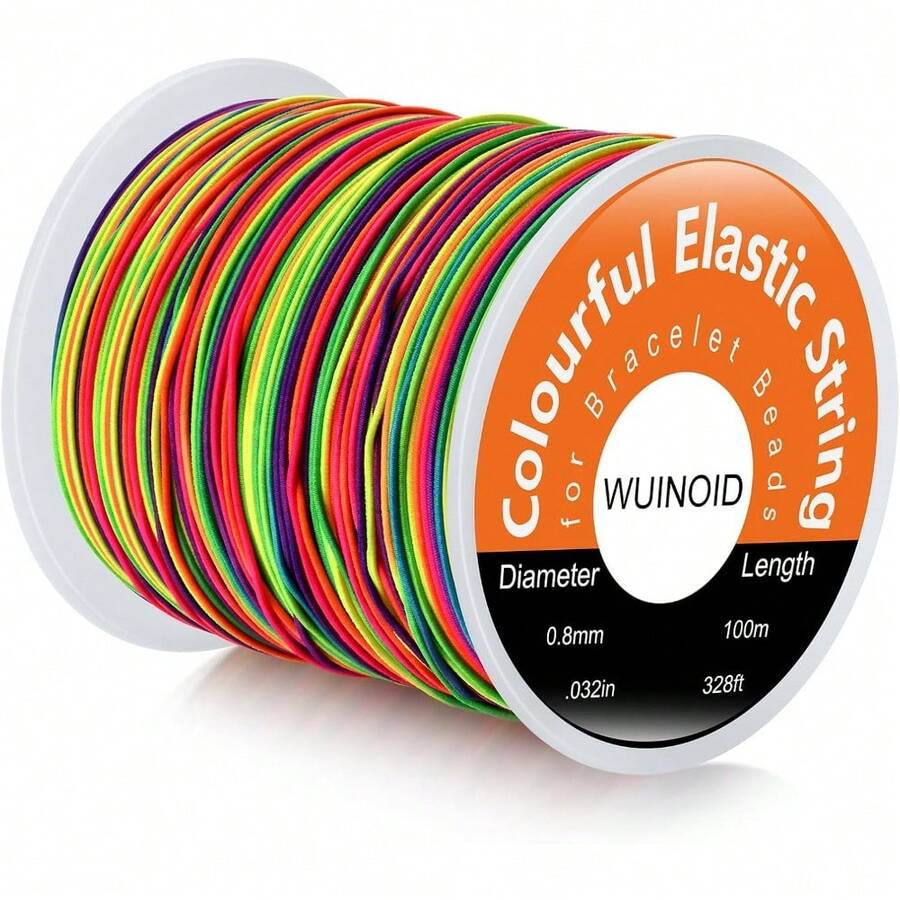 New Arrival-0.8 Mm Clear Bracelet String, Elastic Beads String For Bracelets Jewelry Making, Necklaces, Beading And Crafts, Friendship Stretchy Bracelet Beads String Cords & Threads WUINOID