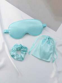 Sleep Eye Mask Set - Include Mask, Hair Band And Storage Bag, Breathable Satin Blindfold, Lightweight Blackout Eye Cover For Home, Bed, Airplane And Spa (Pink),Perfect Choice For Party Favors For Birthdays, Christmas, Halloween, And Other Celebrations. - Multicolor - View 29