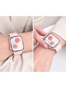 6 件/套男女时尚柔软硅胶运动表带舒适可调节防水腕带,适用于 表带 38/40/41/42/44/45/46/49 毫米,适用于 Series Ultra/SE/11/10/9/8/7/6/5/4/3/2/1,智能手表配件 - 6個顏色 - 查看 8