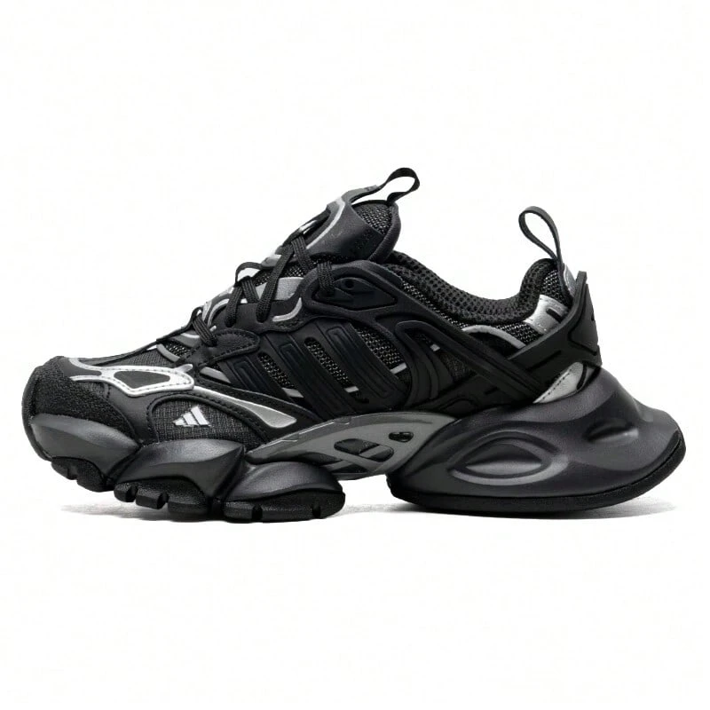 Adidas XL厚底复古厚底运动鞋 - 黑色 - 查看 1