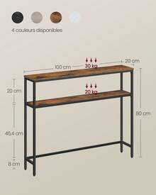 VASAGLE Sofa & Console Tables - Brown - View 7