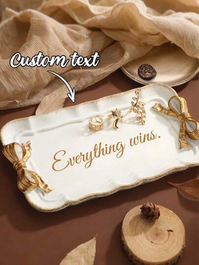 Bandeja personalizada para joias, bandeja para armazenamento de joias em estilo europeu vintage, bandeja para exibição de joias personalizada, acessório para fotografia de joias