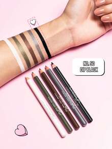 Misslyn Highly Pigmented Dual-Use Cream Eyeliner Pencil, Smudge-Proof, Cruelty-Free, Smooth & Long-Lasting, Ideal For Y2K, Party, Beach, Travel, Holiday, Camping, Gifts, Rose Fashion, New Year, Valentine's Day, Vegan - 50 Dip Black - View 8