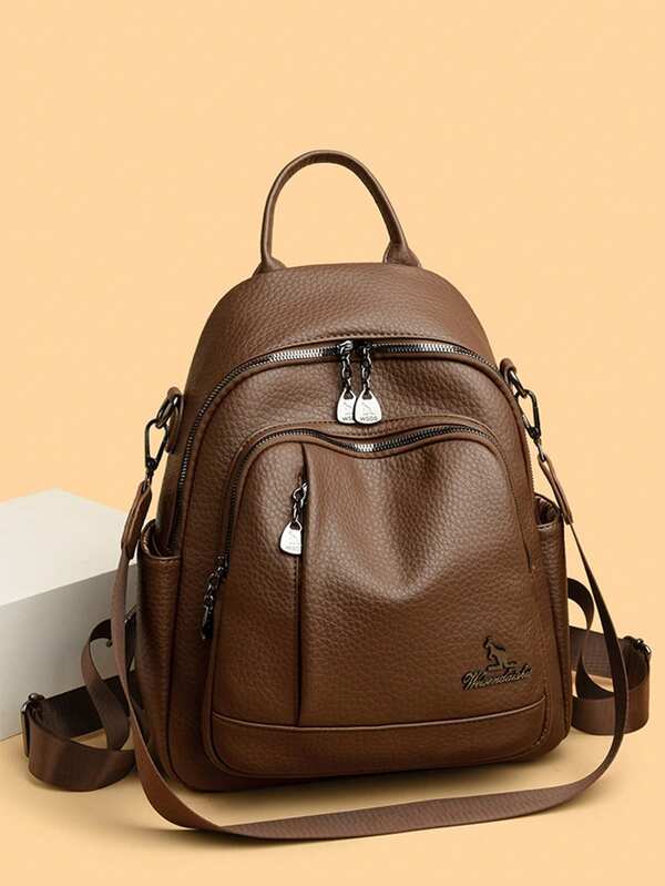 New Classical Fashion High Quality Soft Leather Travel Backpack Women Large Capacity Luxury Shoulder Bags School Bag Backpacks