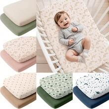 2pcs Baby Crib Sheets, Unisex, Soft & Comfortable, Suitable For Baby Crib, Moses Basket, Oval/Rectangular Pad/Mattress, Ideal Gift For Expectant Mothers