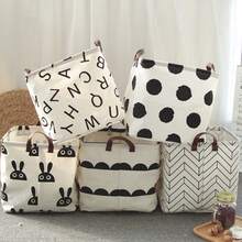 1pc Fabric Storage Box, Household Dirty Clothes Laundry Basket, Foldable Toy Storage Bin