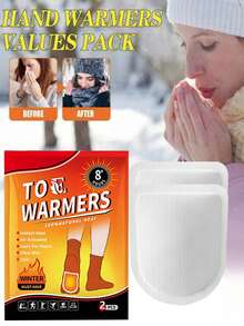 Reusable Hand Warmer, Foot Warmer, Toe Heater, Body & Foot Heating Pad, Unisex Heated Insoles, Long-Lasting Heating To Warm Up Entire Body