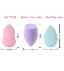 Abgream 24pcs Makeup Sponge Blender Set - 21 Pcs Latex-Free Vegan Sponges With 3 Pcs Makeup Blender Holder, Beauty Cosmetic Foundation Blending Powder Puff For Liquid Powers BB Cream (Style 1) - ColorC - 查看 2