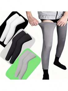 2pcs Full Length Compression Leg Sleeves For Men & Women, Suitable For Sports Cycling Bicycle Running Basketball (1 Pair/3 Pairs Optional) - Multicolor - View 17