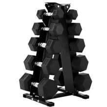 Dumbbell Rack Stand Only, Weight Rack For Home Gym, Large Capacity Rust-Resistant Coated Dumbbell Storage Rack, With Non-Slip Base - Black - View 1
