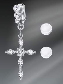 CIZME 1 件可爱不锈钢蝴蝶假肚脐环，适合女性日常装饰，不穿孔肚脐环夹在肚脐上，悬挂假肚脐环，肚脐环袖口假穿孔肚脐环首饰