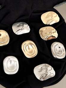 1 pieza Soporte de teléfono con acabado espejo metálico enchapado, soporte telescópico adhesivo deslizante, diseño asimétrico, accesorio de visualización de escritorio de TV, compatible con iPhone, teléfonos Android, regalo de cumpleaños y para familia y amigos, soporte de teléfono de empuje y tracción, accesorio de teléfono - Cuadrado FELIZ - Ver 8