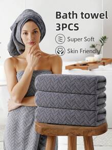 4pcs European Floral Towel Set - 4 Washcloths/4 Hand Towels/4 Bath Towels - Made Of Coral Fleece Material - High-End Texture - Skin-Friendly & Soft - Strong Water Absorption, Excellent Drying Effect - Suitable For Hotels, Spas, Outdoor, Pools, Etc. - All Season - Simple & Practical Bathroom Towel Set, Great For Halloween Gifts Or Autumn/Halloween Decor Shower Towels For Beauty Salon, Hotel Sports,Home Essentials, Towel, Skin Care
