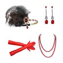 1920s Women's Party Accessories Set, Flapper Costume Accessories Roaring 20s Ladies Accessories Flapper Headpiece - 彩色 - 查看 29