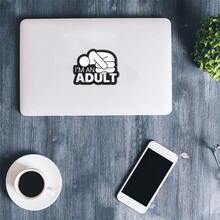 3-Inch "Adulting Irony" Sticker - Humorous - Themed Vinyl Sticker With Symbol & Text Art For Laptops, Notebooks, Water Bottles, Millennial Fans, And Fun Decor | Great For Adulting - Humor Lovers, Sarcasm Enthusiasts, And Those Into Playful Maturity Puns