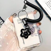 1Pcs Cute Photocard Holder Keychain Kpop Photo Card Holder Wave Photocard Keychain Transparent Pc Holder Photocards Holder Bus Student Card Photo Protector - 1 - 查看 4