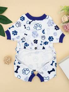 1 pièce Pyjama pour chien, confortable et doux, convient aux petits chiens en automne/hiver, également applicable pour les chats - Multicolore - Voir 6