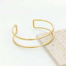 Adjustable Open Cuff With Exaggerated Personality And Hollow Multilayers - BH020-2dourado - Xem 1