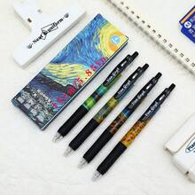 4 支梵高星夜笔：高品质、可伸缩、0.5 毫米细笔尖、书写流畅 - 适用于日记本和文具 - 黑色 - 查看 3
