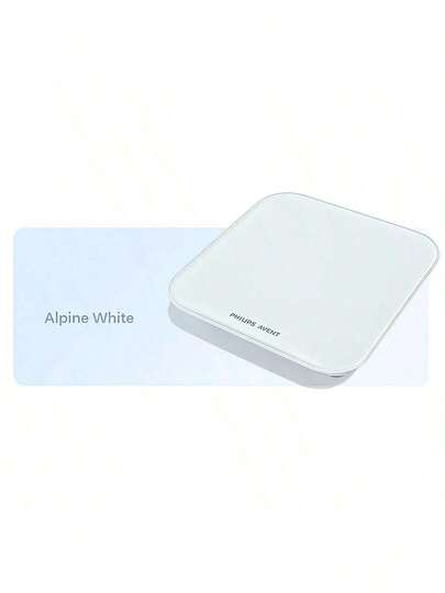 PHILIPS Avent BBL60283AE Smart Scale With 180kg Capacity And Accurate Measurements For Home Fitness Data Synchronization, Durable Stainless Steel Design, Snow Mountain White