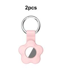 1pc Airtag Holder Compatible With Apple Air Tag,Flower Keychain AirTags Case With Anti-Lost Key Ring, Protective AirTag Keychain Cover, Finder Items For Pets, Keys, Backpacks