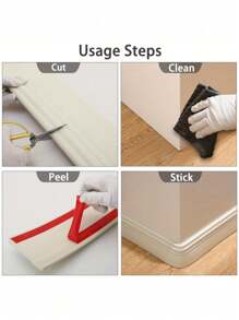 1 卷 9.8 厘米 X 200 厘米自粘式柔性踢脚线墙基装饰边条、墙基造型、背景框架保护边缘边条