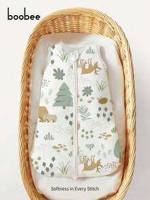 1pc Baby Sleeveless Sleep Sack, Suitable For 0-12 Months, Anti-Kick Sleeping Bag, Super Soft & Comfortable, Perfect Gift For Baby On Christmas, Halloween, Thanksgiving