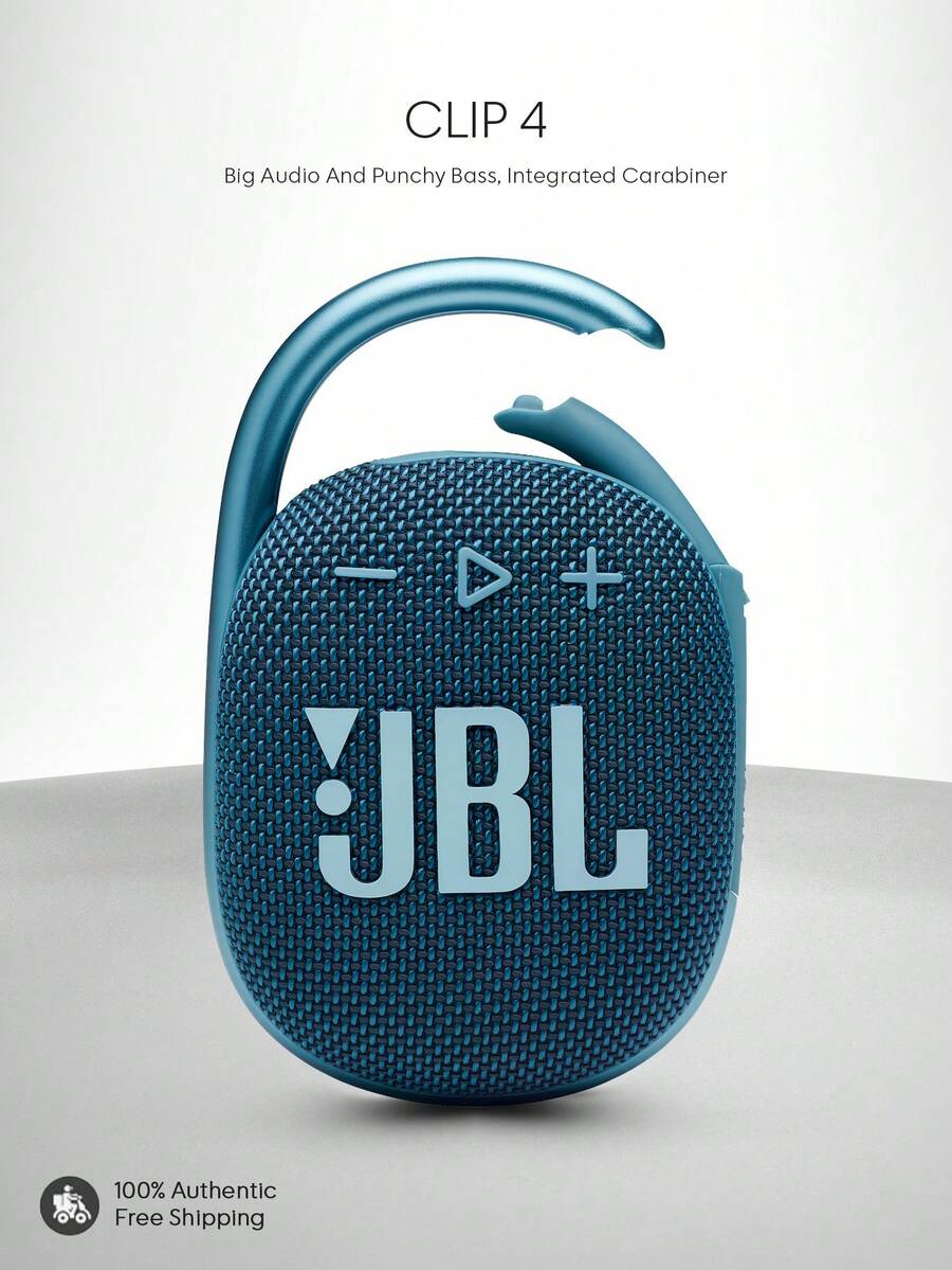 JBL 4夹式便携迷你蓝牙音箱，音质惊艳，低音强劲，内置登山扣，IP67防水防尘，10小时超长续航，居家、户外、旅行皆宜