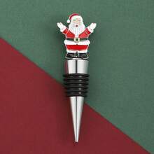 Tapón de vino con diseño de Papá Noel rojo, sellador hermético para botellas de vino, pequeño regalo navideño - Multicolor - Ver 11