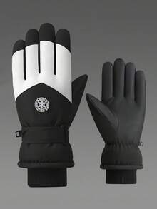 1 Paar Touchscreen Ski Handschuhe, wasserdicht, thermisch gefüttert, dick & warm, windundurchlässig, geeignet für Outdoor-Sport, Motorradfahren, für Frauen, Winter - Modische Winter-Skihandschuhe mit Samtverdickung - Übersicht 15