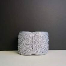 1 rollo de 50 g de madeja de hilo de crochet único, dorado y plateado, con purpurina, tejido a mano para proyectos de tejido y crochet. Perfecto para crear suéteres, gorros, bolsos y muñecas.