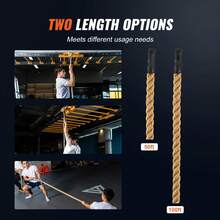1" X 100ft Gym Climbing Rope, Strength Training Rope For Home Exercises - 黃色 - 查看 6
