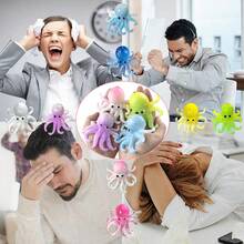 1/2/5/10/25 قطعة كرات ضغط على شكل أخطبوط للبالغين ألعاب حسية للتوتر، ألعاب للضغط والعصر للأطفال على شكل حيوانات البحر، هدايا لتخفيف التوتر، هدايا لحشو سلة عيد الفصح والجوارب، هدايا عيد ميلاد للأولاد والبنات، ألوان وأنماط عشوائية - متعدد الألوان - مشاهدة 3