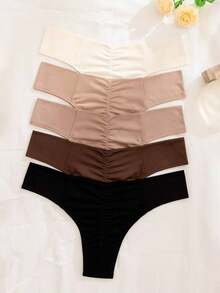 Women's Lingerie Kit Of 3 Push-Up Thongs, Butt Lifting In Comfortable Polyamide. Kit With 3 Panties Enhances Your Butt. - Nhiều màu - Xem 1