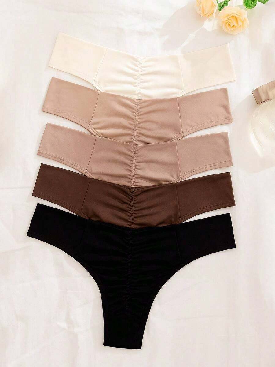 Women's Lingerie Kit Of 3 Push-Up Thongs, Butt Lifting In Comfortable Polyamide. Kit With 3 Panties Enhances Your Butt. - Nhiều màu - Xem 1