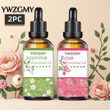 2 件 100ML 花香精油套装、扩散器、蜡烛、香薰石、加湿器、生日礼物、汽车扩散器、节日礼物、派对礼物、家居香薰油补充装