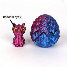 3D Printed Multi-Color Dinosaur Egg Set, Flip-Top Dinosaur Egg Desktop Decor, Gift For Christmas, Party